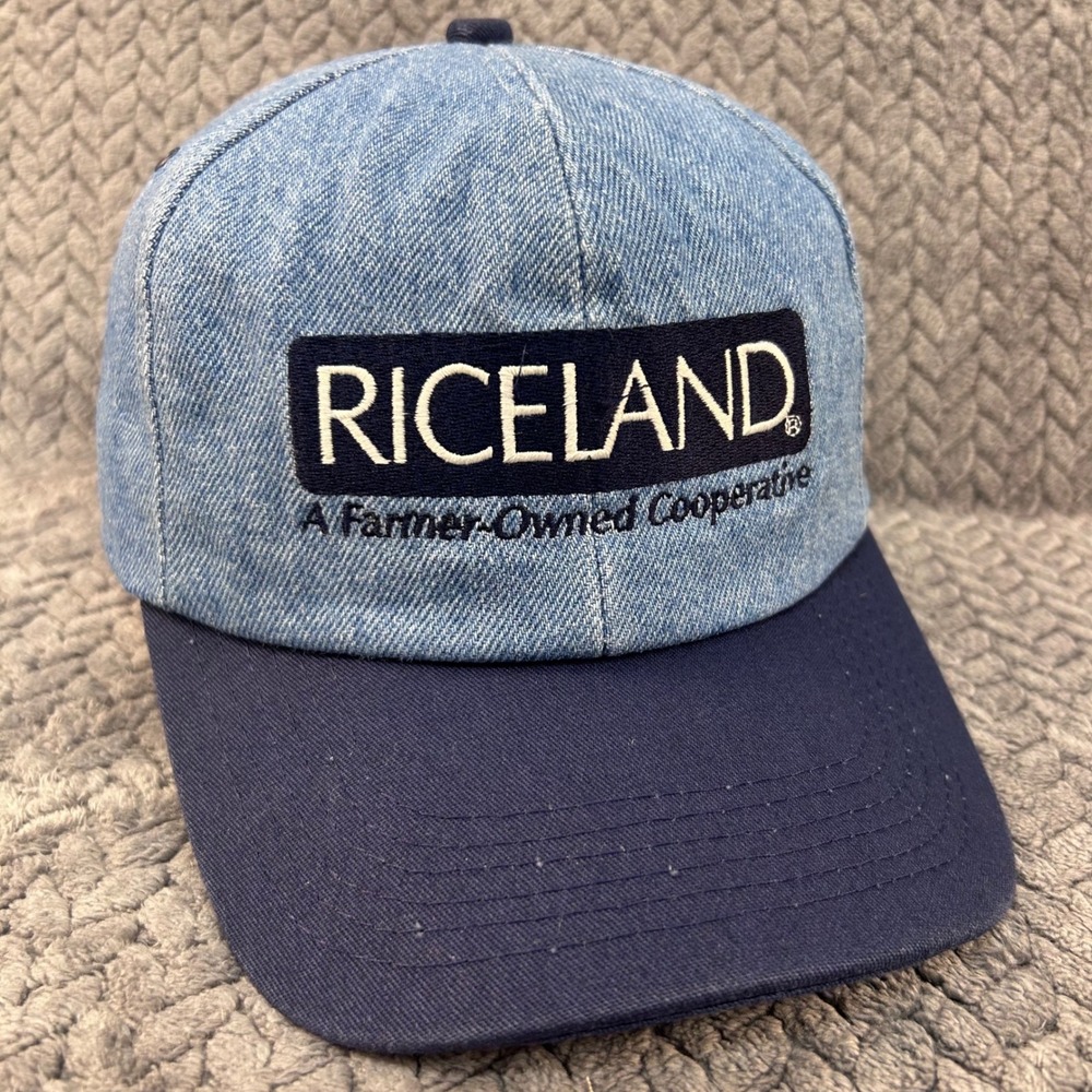 Riceland Farmer-Owned Cooperative Mens Blue Denim K-Products Snapback Hat OSFM